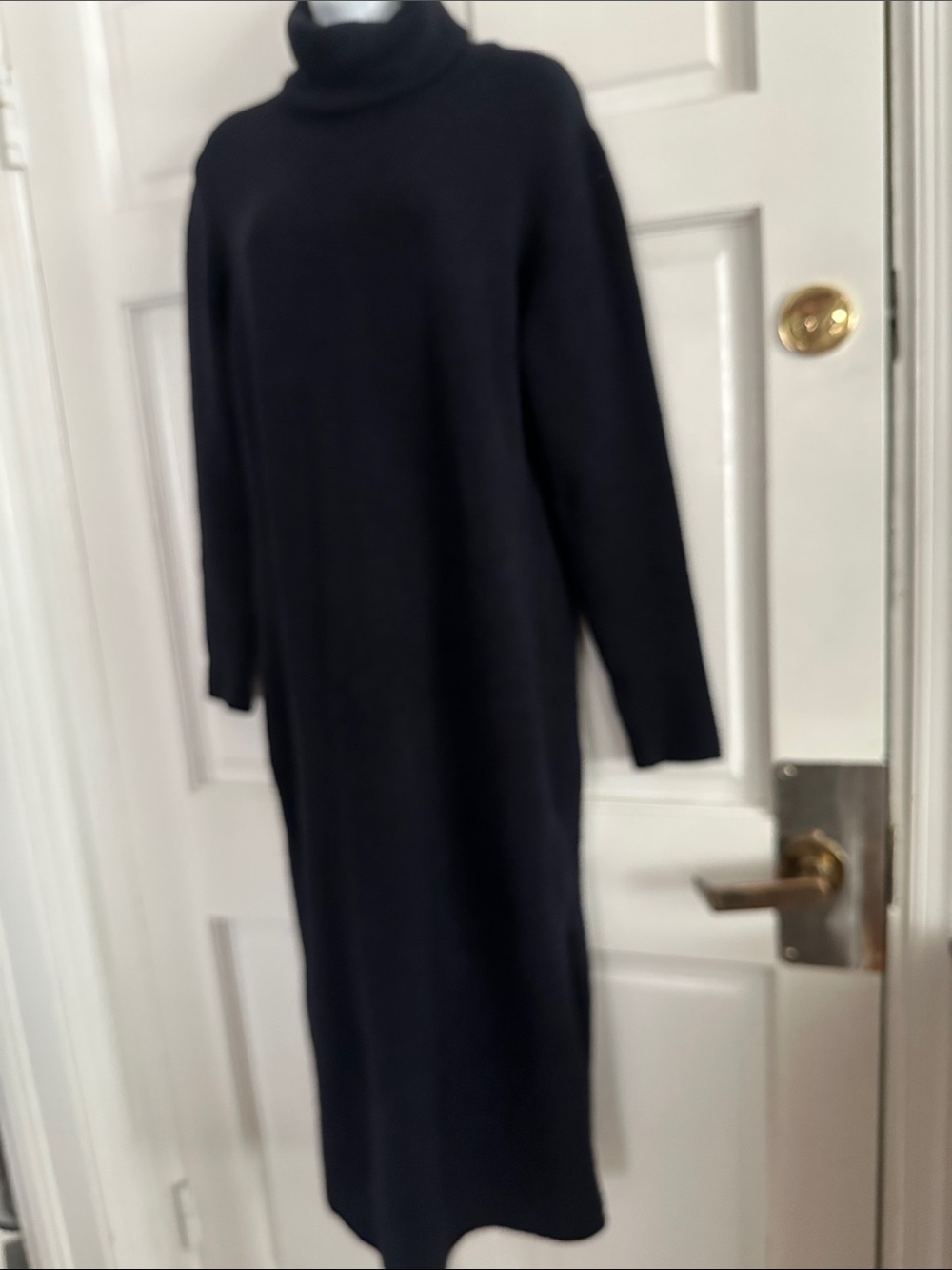 Loreak Mendian Navy Turtleneck Dress
